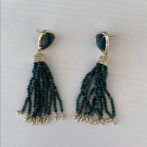 Kendra Scott green & gold earring